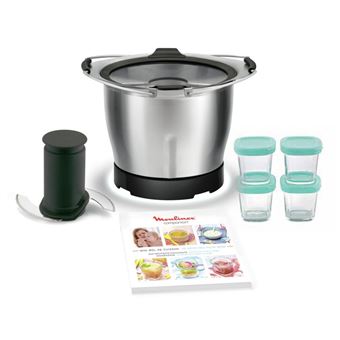 Mini cuve Moulinex Companion XF387E10 avec 4 pots bébé - 1