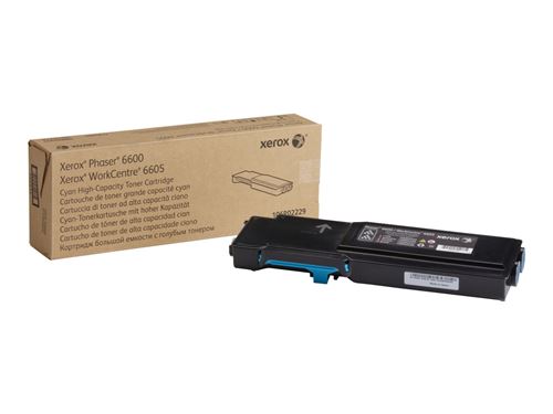 Toner Xerox Cartouche Phaser 6600 Cyan HC 106R02229 - vue 2
