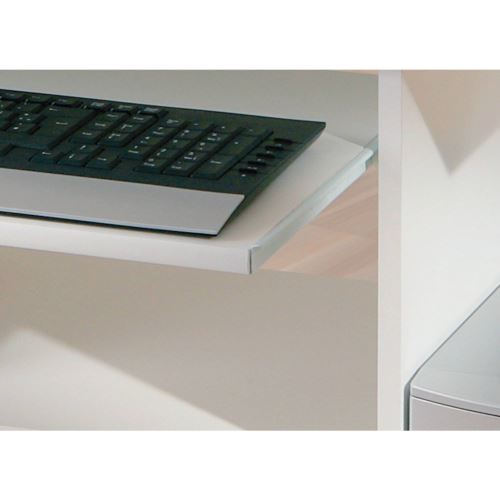 Paris Prix - Bureau Informatique à Roulettes tao 80cm Blanc