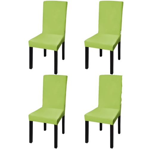 vidaXL Stoelhoes stretch recht 4 stuks groen
