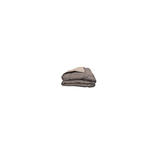 CALGARY Couette chaude Microfibre 400g/m&sup2; Taupe & Lin 240x260cm