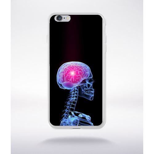 Coque Squelette 3d Cerveau Compatible Iphone 6 Plus Transparent