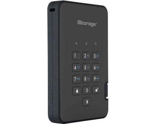 iStorage diskAshur² - Vaste schijf - gecodeerd - 1 TB - extern (draagbaar) - USB 3.1 Gen 1 - 5400 tpm -buffer: 8 MB - 256-bits AES, FIPS 197 - phantom-zwart