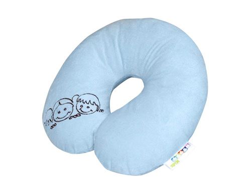 Coussin de nuque bleu