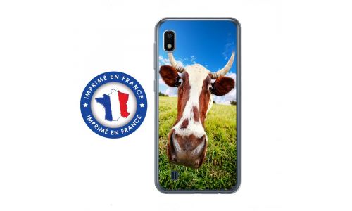 Coque souple pour Samsung Galaxy A10 avec impression Motifs vache
