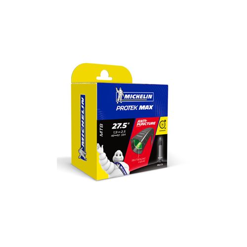 Chambre air vtt 27.5x1.90/2.60 vp michelin protek max b4 avec liquide anti-crevaison (48/6