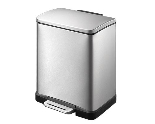 Poubelle e-cube step bin 12l inox mat, eko
