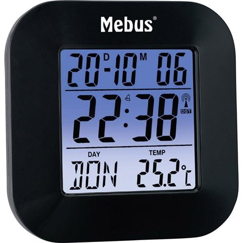 Mebus Radio réveil Noir Digital (plastique)