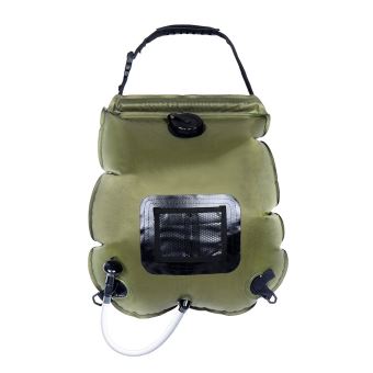 Sac de douche solaire 20L, eau chaude 45 ° Tuyau amovible