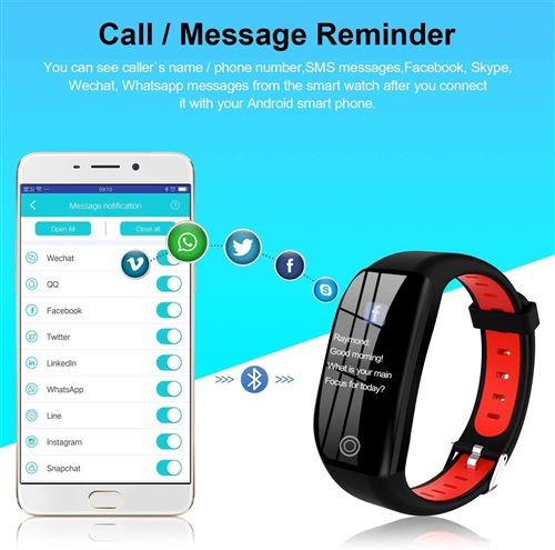 Montre connectée pour Android 2021, bracelet pour hommes et femmes