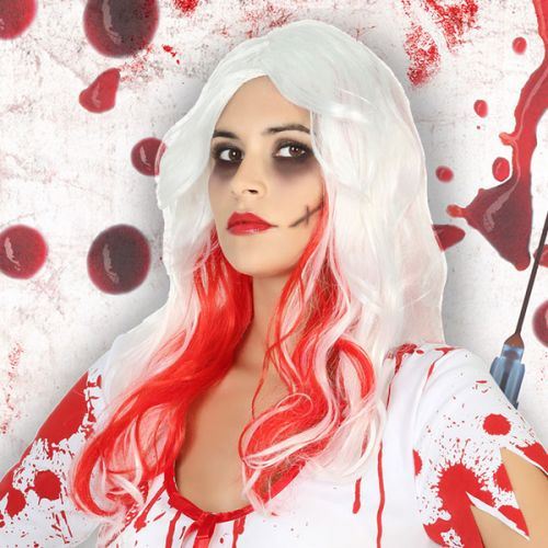Perruque pour Halloween Blanc 115281