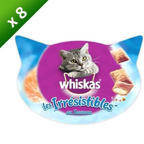 Comparer les prix de WHISKAS Les Irresistibles friandises - Au saumon - Pour chat - 60 g x8