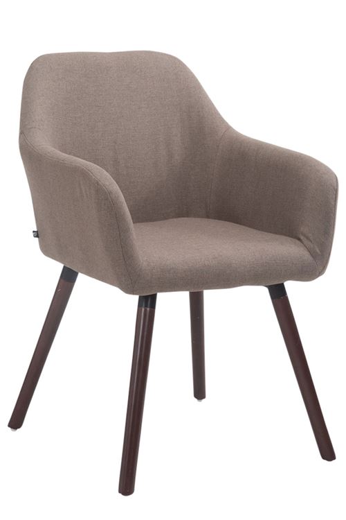 Chaise visiteur Achat V2 tissu , Taupe/Noyer