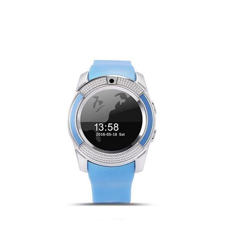 Montre Bracelet Intelligente Blueetooth Telephone Camera Ecran Tactile SF V8 Bleu Montre connectee Achat prix fnac