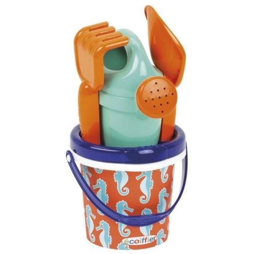 Ecoiffier seau 10 cm décor hippocampe garni