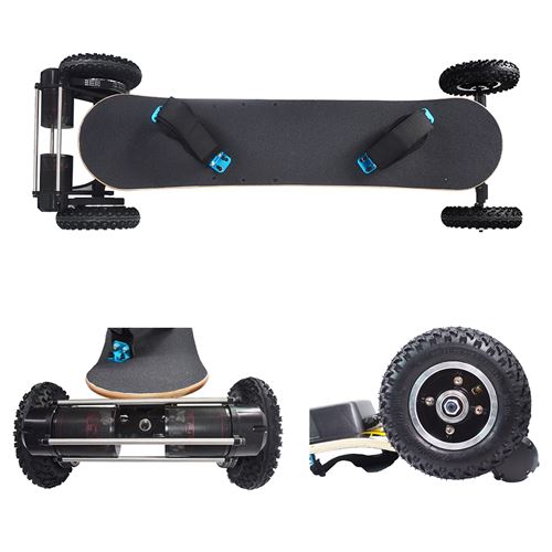 Dual-Motor 3300W Skateboard Électrique Longboard Planche à roulettes Skateboard de montagne Noir
