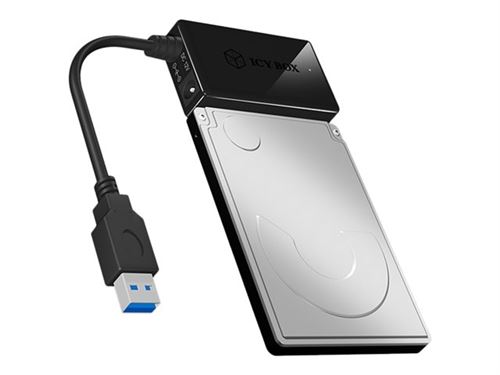 ICY BOX IB-AC704-6G - Controller voor opslag - 2.5 , 3.5 , 5.25 - SATA 6Gb/s - USB 3.0 - zwart
