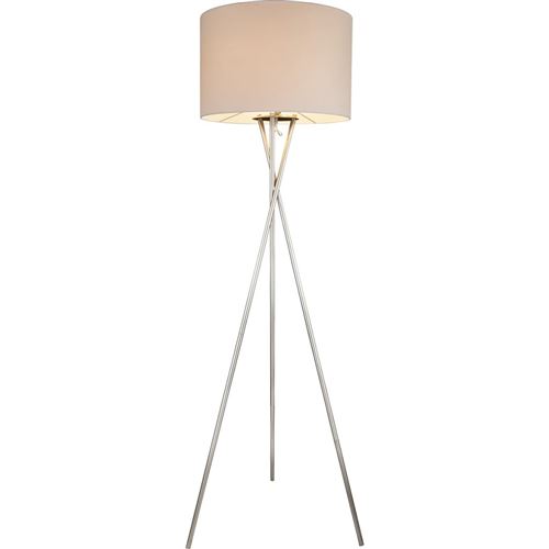 GLOBO Lampadaire GUSTAV Nickel Blanc 24685N