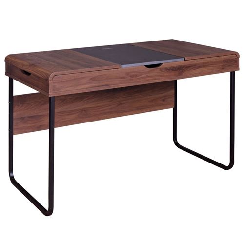 Paris Prix - Bureau Tiroirs & Abattant brooklyn 118cm Naturel