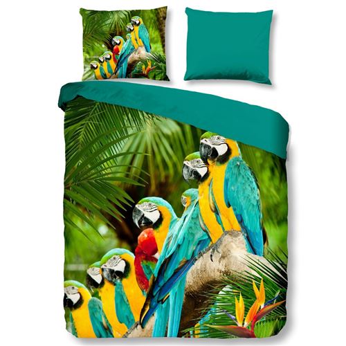 Pure Housse de couette 6042-M Parrots 135 x 200 cm Multicolore