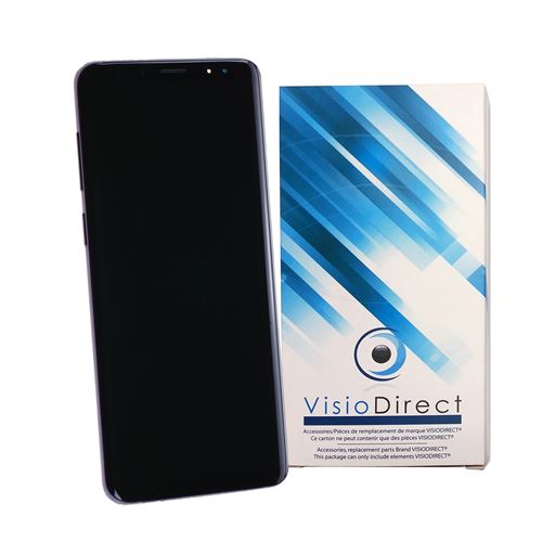 Ecran complet pour Samsung Galaxy S9 G960F téléphone portable violet vitre tactile + écran LCD sur chassis -VISIODIRECT-