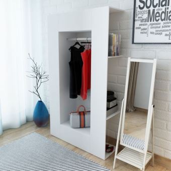 Armoire De Garde Robe 106 X 36 5 X 192 Cm Blanc Achat Prix Fnac