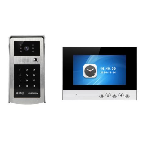 Hd 7 Pouces Lcd Couleur Visiophone Intercom Sonnette Caméra De Vision Nocturne Ue MH377