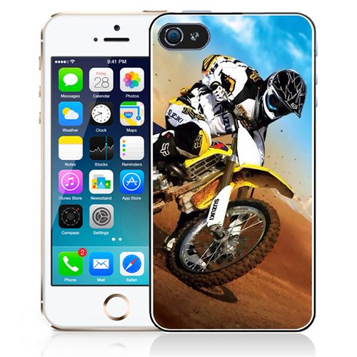 Coque pour iPhone 5C motocross sable