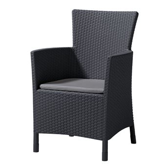 4 56 Sur Allibert Chaise De Salle A Manger De Jardin Iowa Graphite