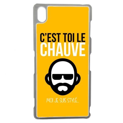 Coque transparente sony z3 c est toi le chauve moi je suis styl 5