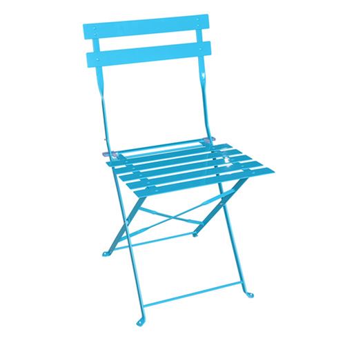 Chaise de jardin pliante brillante Camargue - Bleu lagon
