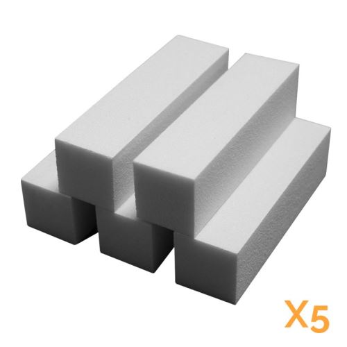 Lot de 5 blocs polissoirs 4 faces 120/120 - Blanc