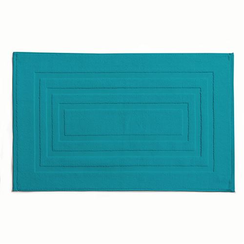 Tapis de bain 100% coton - 50 x 85 cm - Bleu