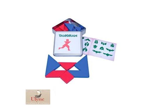 Jeu De Tangram Boite En Métal De 2 Tangram Jeu De Réflexion En Bois 6 Ans +