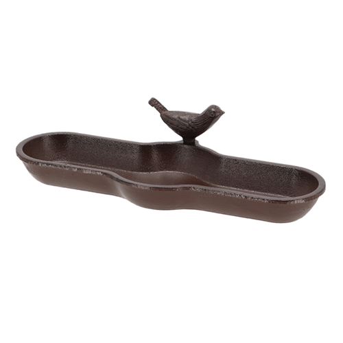 Bain d'oiseau en fonte - Marron - L 29,5 cm