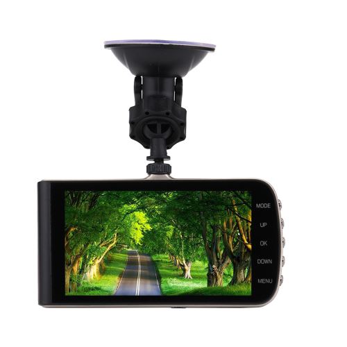 4 pouces double objectif Surveillance de stationnement Night Vision 1080P Enregistreur de conduite en métal