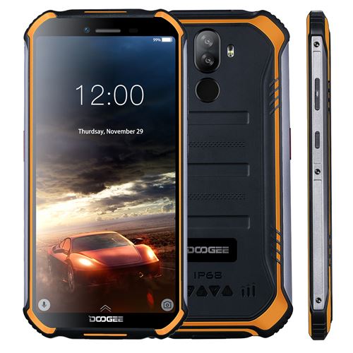 DOOGEE S40 Pro Smartphone 4G Etanche Antichoc Antipoussière Débloqué 5.5 Pouces 4650mAh 4 Go+64 Go Android 10 Téléphone portable - Orange