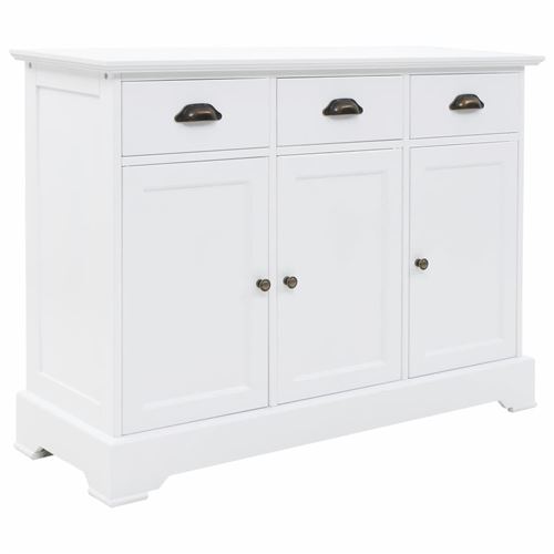 Buffet avec 3 portes MDF et Bois de pin 105 x 35 x 77,5 cm