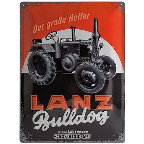 Nostalgic-Art 23236 Lanz Bulldog, plaque en métal 30 x 40 cm