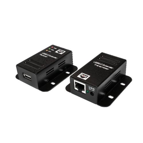 Logilink ua0267 USB 2.0 Cat. 5 Extender jusqu'à 50 m avec HUB 4 Ports, PoE Noir