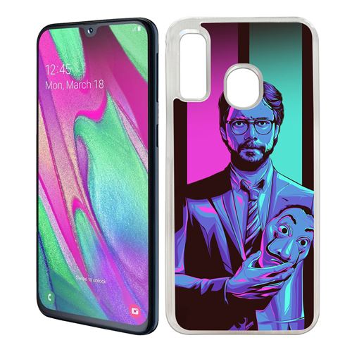 Coque pour Samsung Galaxy A40 -  La Casa De Papel - Professeur Neon