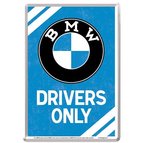 Nostalgic-Art 10308, BMW Drivers Only, Tôle Carte Postale 10 x 14 cm