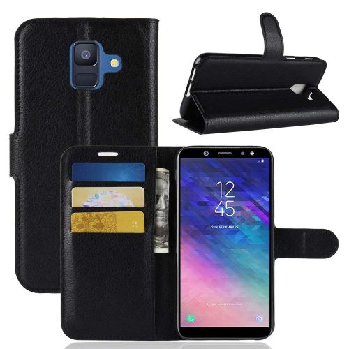 Etui Housse Portefeuille Pour Samsung Galaxy A6 - Noir