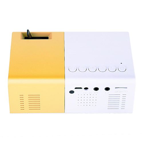Mini projecteur de cinéma maison à LED élégant HD Support 1080P HDMI VGA Multimedia Player EU