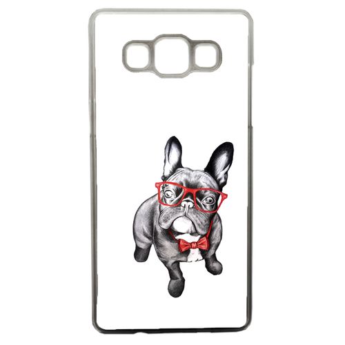 Coque Bulldog Français À Lunettes Compatible Samsung Galaxy A5 Transparent