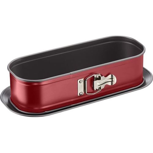 Tefal Moule A Cake Delibake En Acier - Ã˜ 30 X 11 Cm - Rouge et Gris - avec Charniere