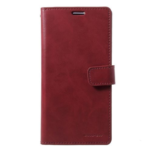 Etui en PU agenda de mansoor rouge vin pour votre Samsung Galaxy S10