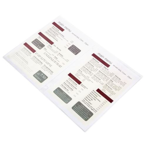 Inserts pour protège-menu tendance a5