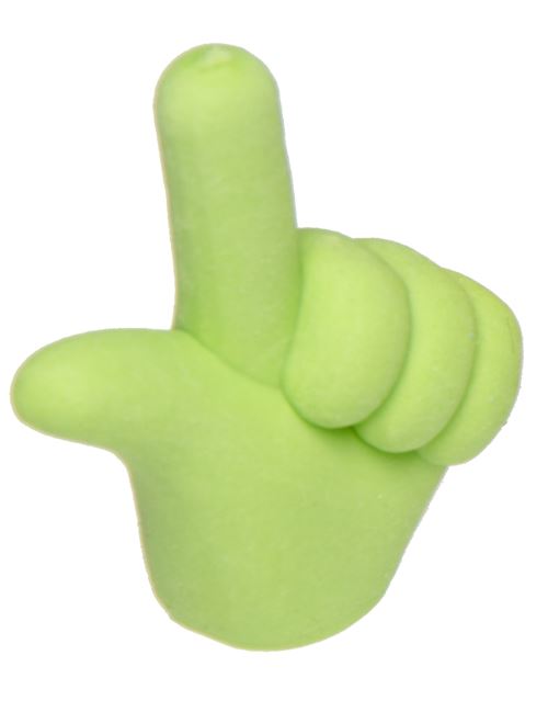 LG-Imports gomme geste de la main 3,5 cm caoutchouc vert