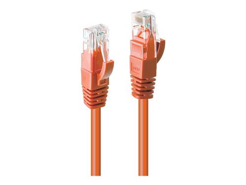 Câble réseau patch CAT.6 U/UTP, orange, 15m
